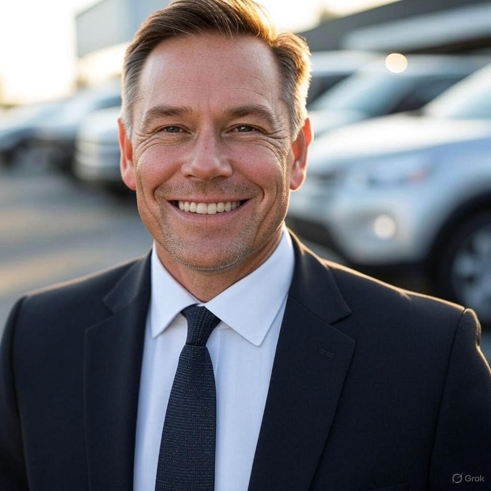 happy car salesman